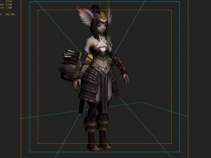 little fox girl - armor set 02 Model 3D