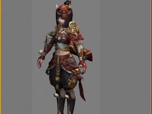 little fox girl - armor set 03 3D Модель