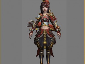little fox girl - armor set 03 3D Модель
