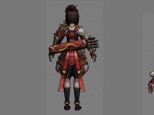 little fox girl - armor set 03 3D Модель