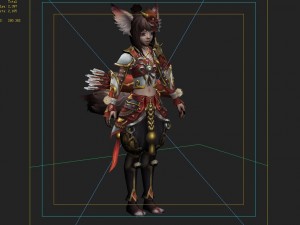 little fox girl - armor set 03 3D Модель