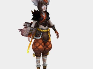 little fox girl - armor set 04 3D Model