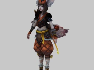 little fox girl - armor set 04 3D Model