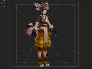 little fox girl - leather suit 03 3D Model