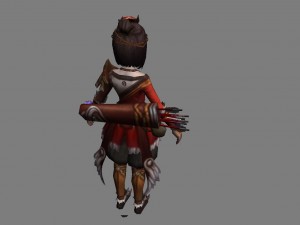 little fox girl - leather suit 04 3D Model