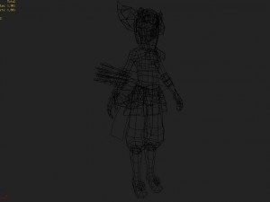 little fox girl - leather suit 05 3D Model
