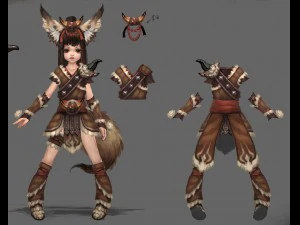 klein vosmeisje - leren pak 07 3D Model