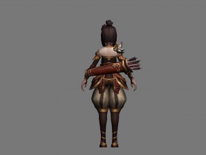 little fox girl - leather suit 08 3D Модель