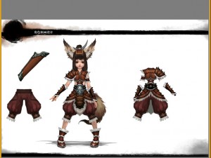 little fox girl - leather suit 09 3D Model