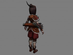 little fox girl - leather suit 09 3D Model