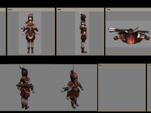 little fox girl - leather suit 09 3D Model