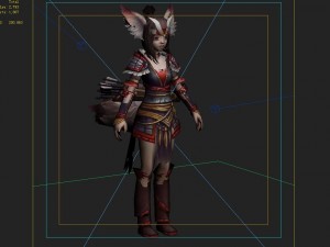 little fox girl - light suit 01 Model 3D