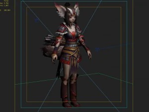little fox girl - light suit 01 3D Model