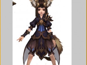 little fox girl - light set 03 Model 3D