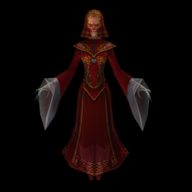 red woman ghost 3D Model .c4d .max .obj .3ds .fbx .stl .blend 