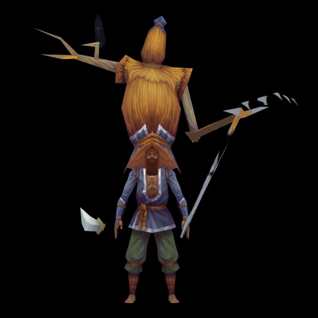 wilderness scarecrow 3D 모델 .c4d .max .obj .3ds .fbx .stl .blend