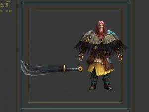 Schwertk&auml;mpfer der Verw&uuml;stung 3D Modell