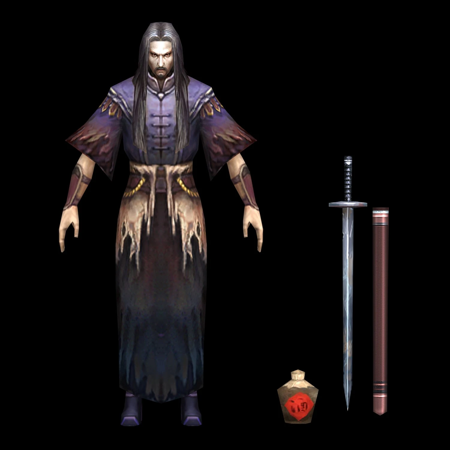desolate swordsman 3D Model .c4d .max .obj .3ds .fbx .stl .blend