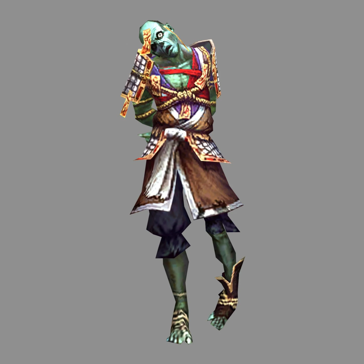 green-skinned zombie 3D Model .c4d .max .obj .3ds .fbx .stl .blend 