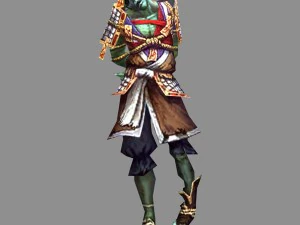 zombie berkulit hijau Model 3D