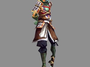 green-skinned zombie 3D 모델