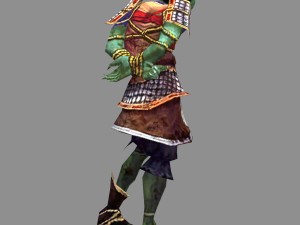 green-skinned zombie 3D 모델