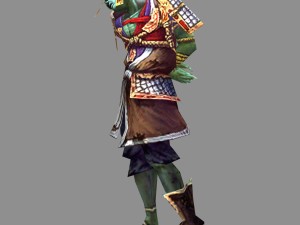 green-skinned zombie 3D 모델