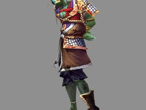 green-skinned zombie 3D Model