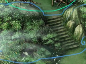 tebing batu - tangga batu - batu Model 3D