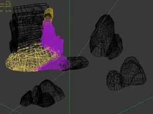 tebing batu - tangga batu - batu Model 3D