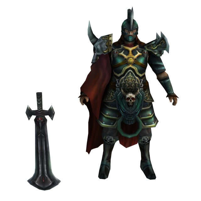 game 3d character - npc black wooden flag length 3D Model .c4d .max .obj .3ds .fbx .stl .blend 