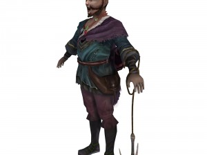 game 3d character - rogue npc flower gopher 3D Модель