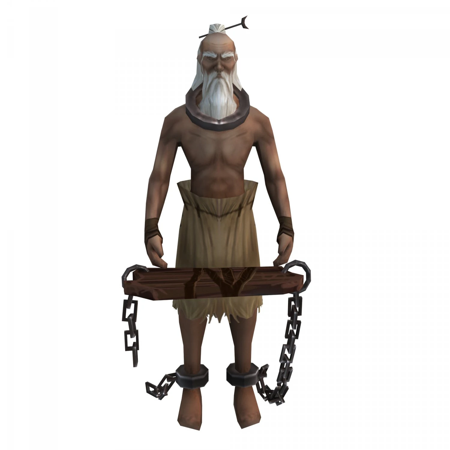 game 3d character - old prisoner 3D Model .c4d .max .obj .3ds .fbx .stl .blend