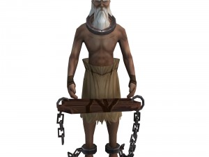 game 3d character - old prisoner 3D-Modell