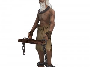 game 3d character - old prisoner 3D 모델