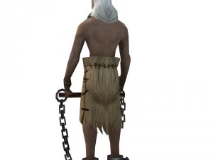 game 3d character - old prisoner 3D Model