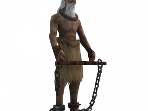 game 3d character - old prisoner 3D 모델