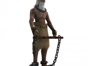 game 3d character - old prisoner 3D Model