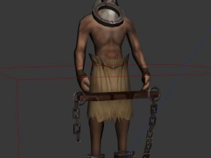 game 3d character - old prisoner 3D 모델