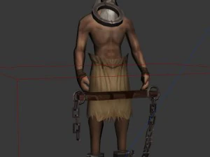 game 3d character - old prisoner 3D Model
