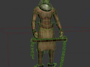 game 3d character - old prisoner 3D Model