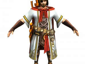 karakter permainan 3d - kayu saja Model 3D