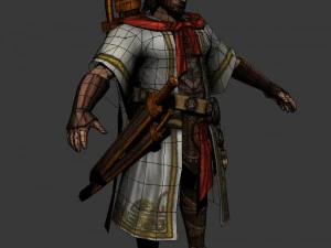 game 3d character - wood alone 3D Model