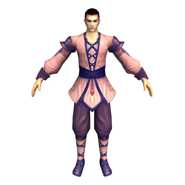 game 3d character - male taoist 01 Modèle 3D .c4d .max .obj .3ds .fbx .stl .blend 