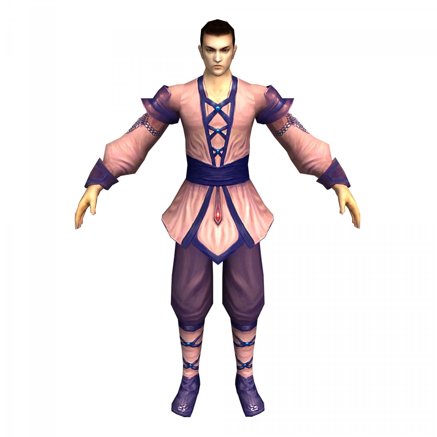 game 3d character - male taoist 01 3D Model .c4d .max .obj .3ds .fbx .stl .blend 
