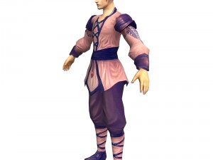 game 3d character - male taoist 01 Modèle 3D