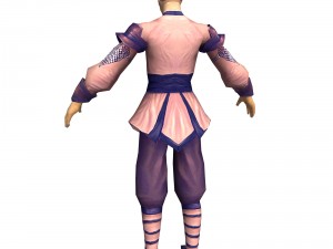 game 3d character - male taoist 01 Modèle 3D