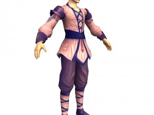 game 3d character - male taoist 01 Modèle 3D