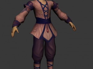 game 3d character - male taoist 01 Modèle 3D