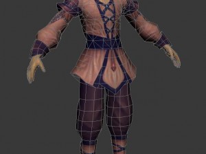 game 3d character - male taoist 01 Modèle 3D
